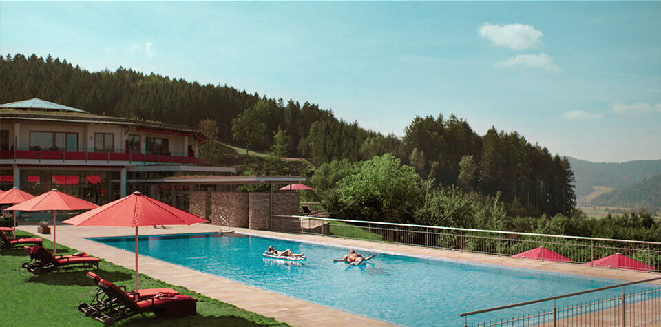 Aus dem Mercedes-Benz Lumamania Werbespot - Totale Poolkulisse