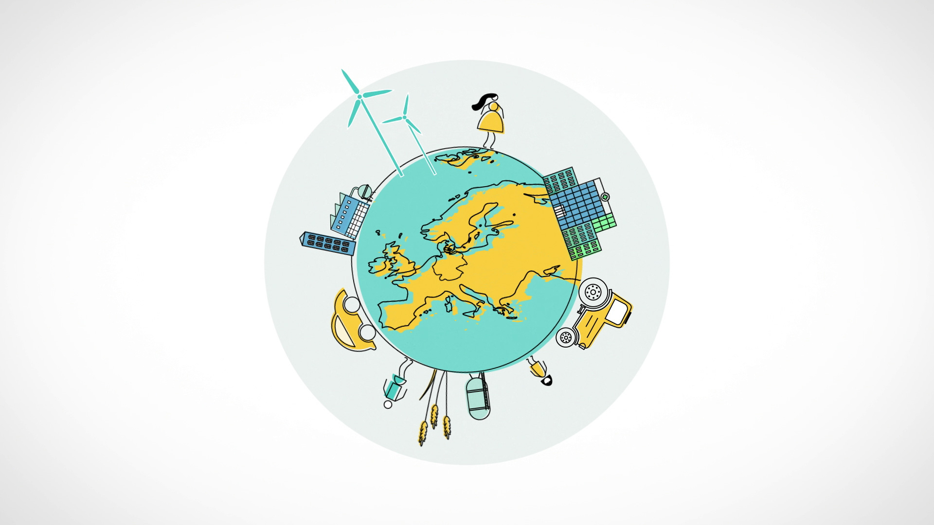 Ausschnitt aus dem Fraunhofer CCIT Film - Weltkugel